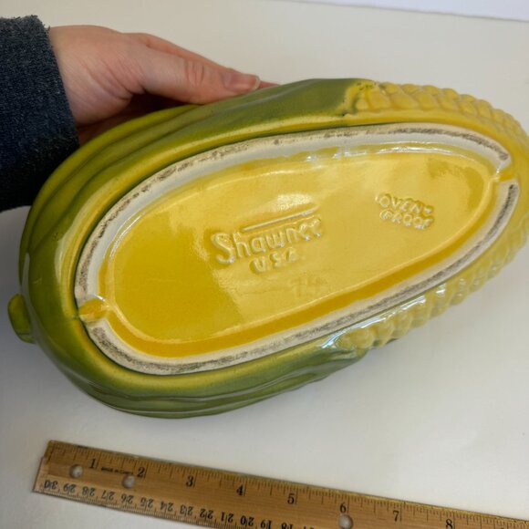 Vtg Shawnee USA Corn on Cob Ceramic Casserole Dish No Lid Replacement Bottom - Picture 8 of 11